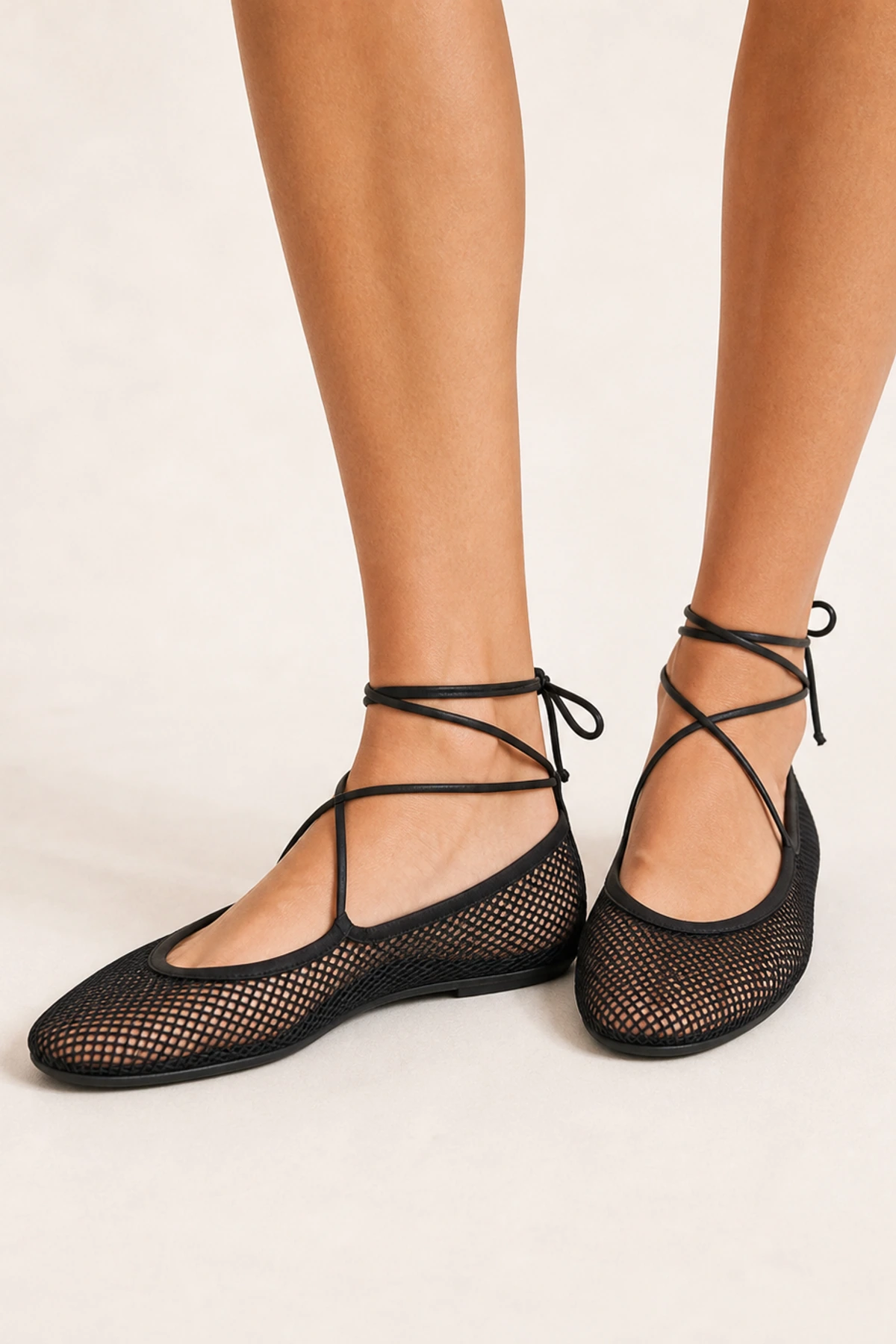 Capri Mesh Ballet Flat front view on a clean studio background