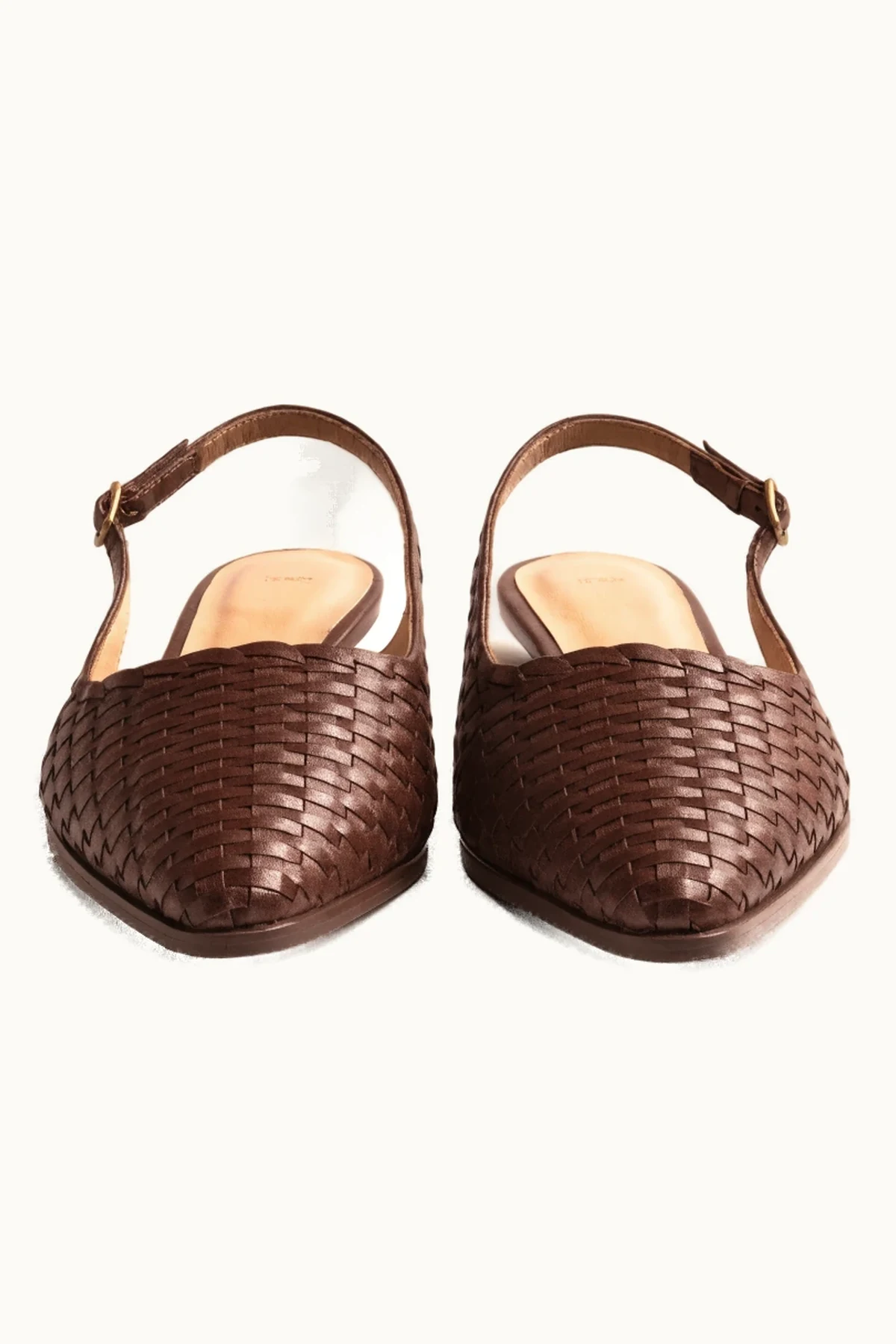 Liora Woven Slingback Flat in Dark Chocolate