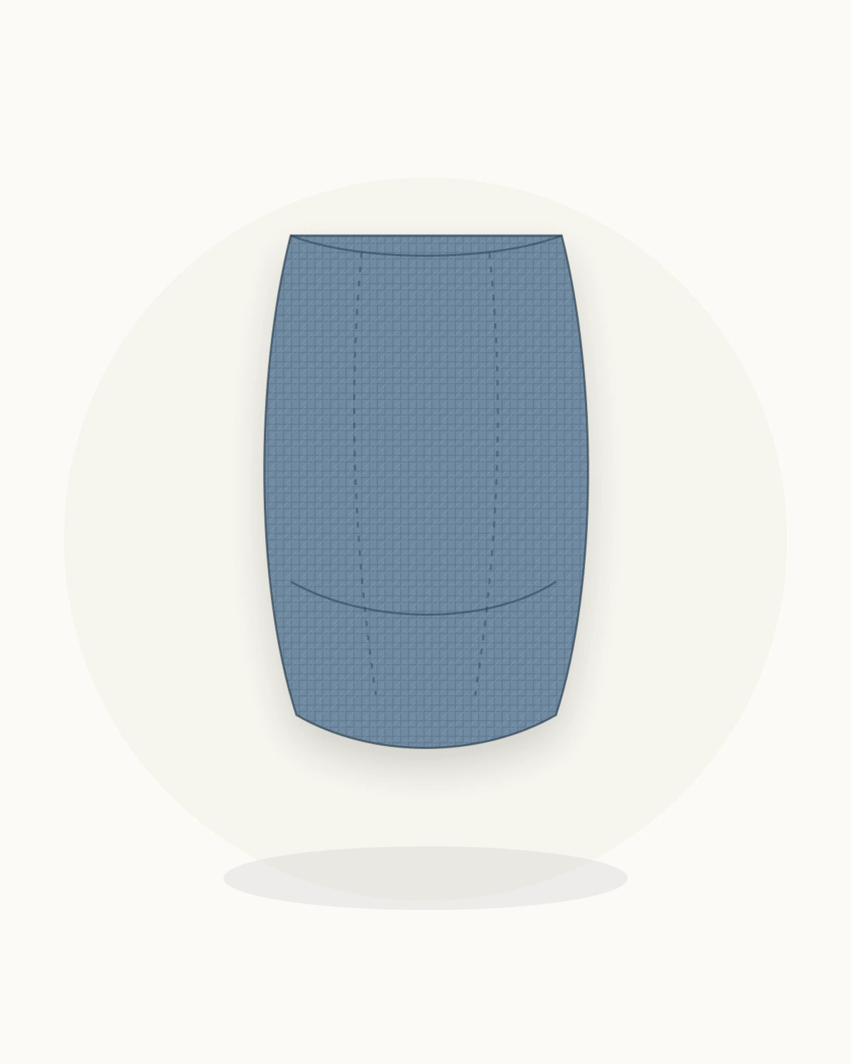 Mira Denim Bubble Skort front view on a clean studio background